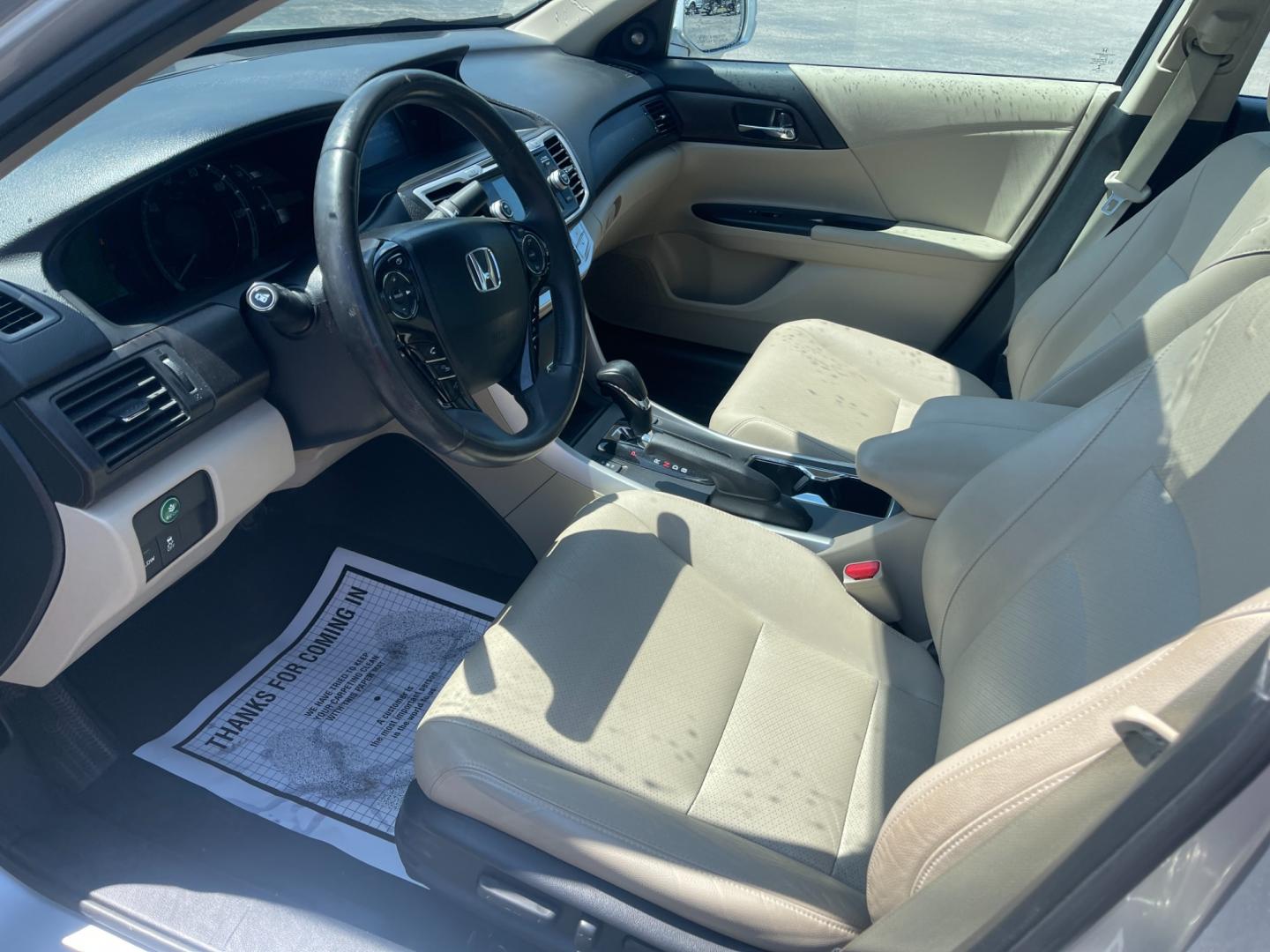 2014 Silver /Tan Honda Accord Hybrid EX-L (1HGCR6F50EA) with an 2.0L I4 DOHC 16V HYBRID engine, Automatic transmission, located at 11115 Chardon Rd. , Chardon, OH, 44024, (440) 214-9705, 41.580246, -81.241943 - Photo#17